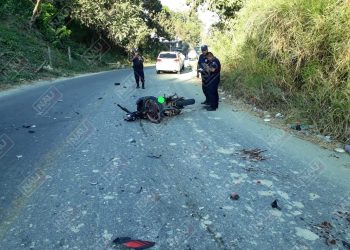 Motociclista lesionado al ser impactado por un vehículo en Escuintla