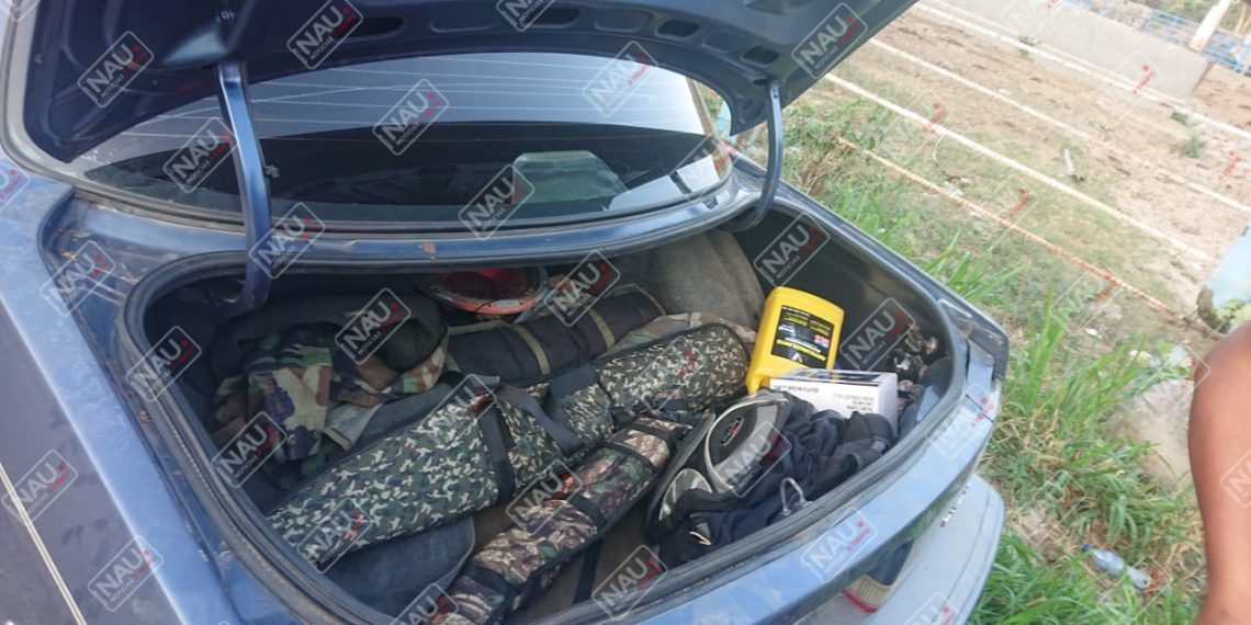Tres detenidos con rifle del calibre 22