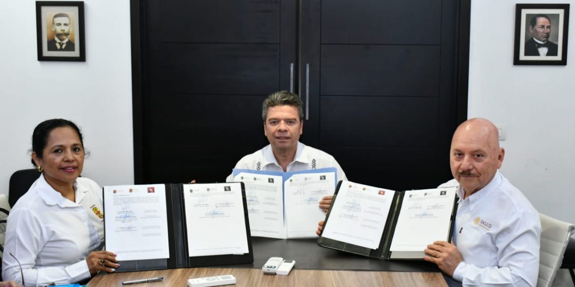 Firman convenio para dar certeza laboral a las y los trabajadores de salud