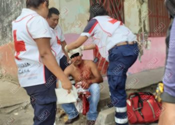 De un botellazo le abrieron la cabeza