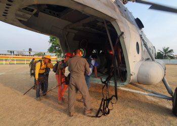 La Secretaría De Marina-Armada De México Apoya Con Personal Y Helicóptero Equipado En La Extinción De Incendios En El Predio “Honduras”, Ubicado En El Municipio De “La Concordia”, Chiapas