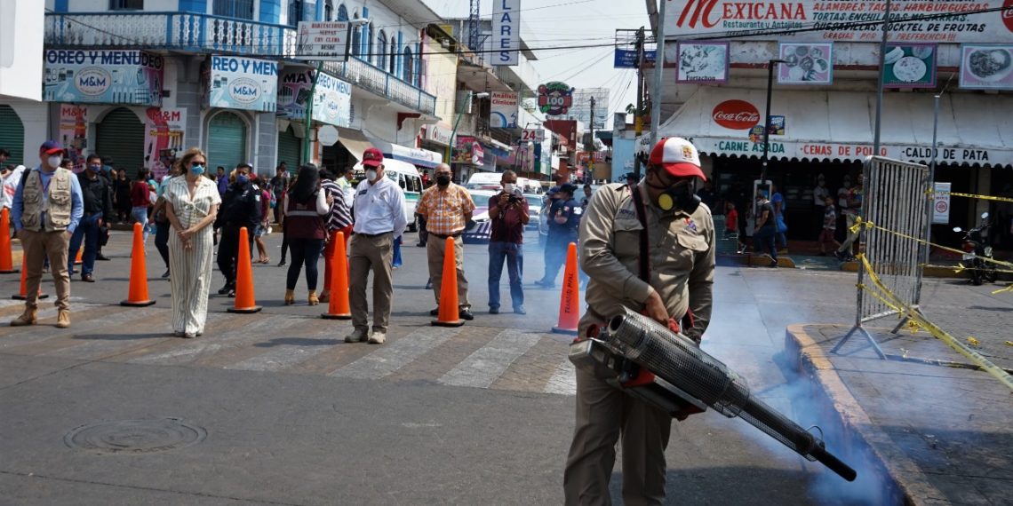 Alcaldesa Rosa Irene Urbina Castañeda Supervisa Avance En Trabajos De Sanitización Y Nebulización Del Centro