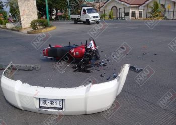 Motociclista se impactó por alcance contra un vehículo