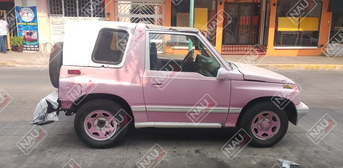 Joven motociclista resultó lesionado en accidente