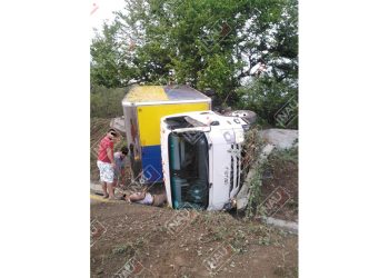 Una persona lesionada en accidente carretero