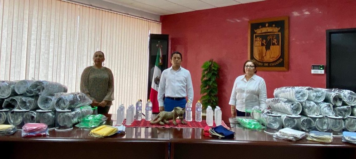 Recibe Llaven donación de equipo de bioseguridad del Voluntariado FGE
