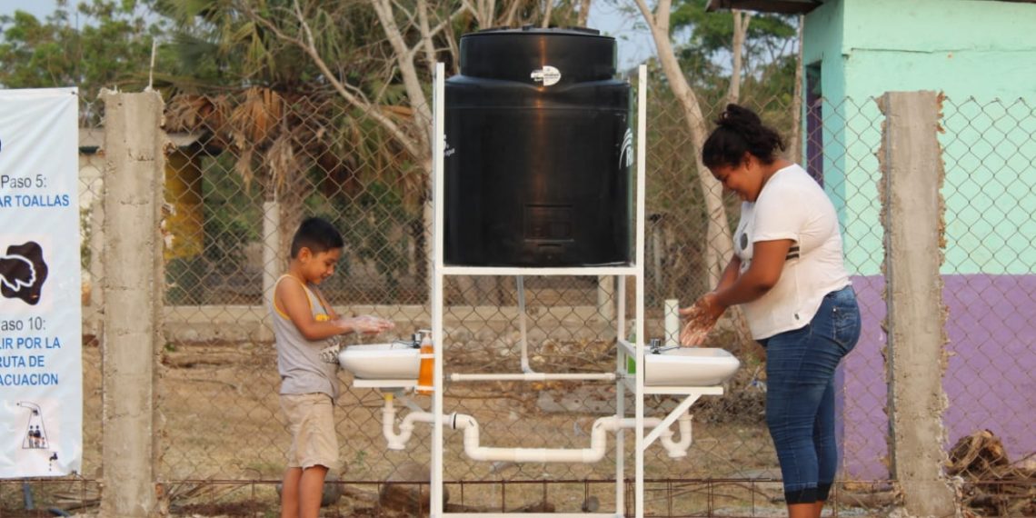Instalan Estación De Lavados De Manos En Mazatán