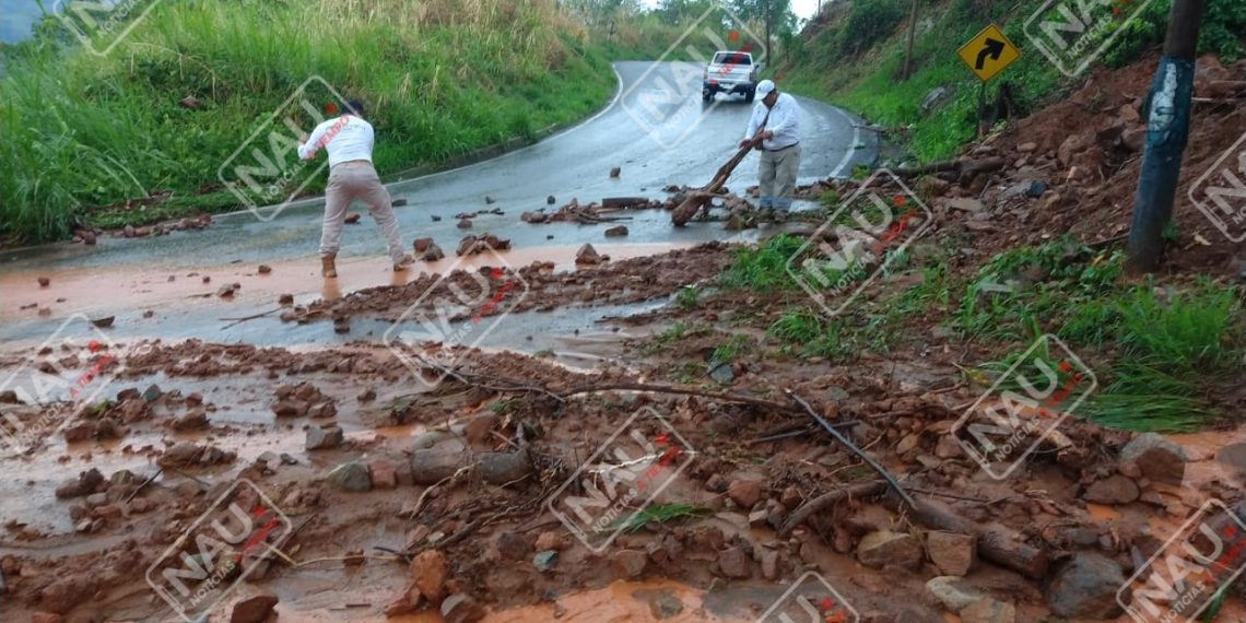 Lluvias ocasionan pequeño derrumbe en Escuintla