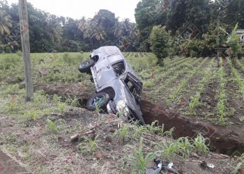 Vuelca Vehículo sobre la Carretera Tapachula – Tuxtla Chico