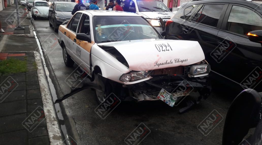 Taxista ebrio chocó contra un vehículo VMW