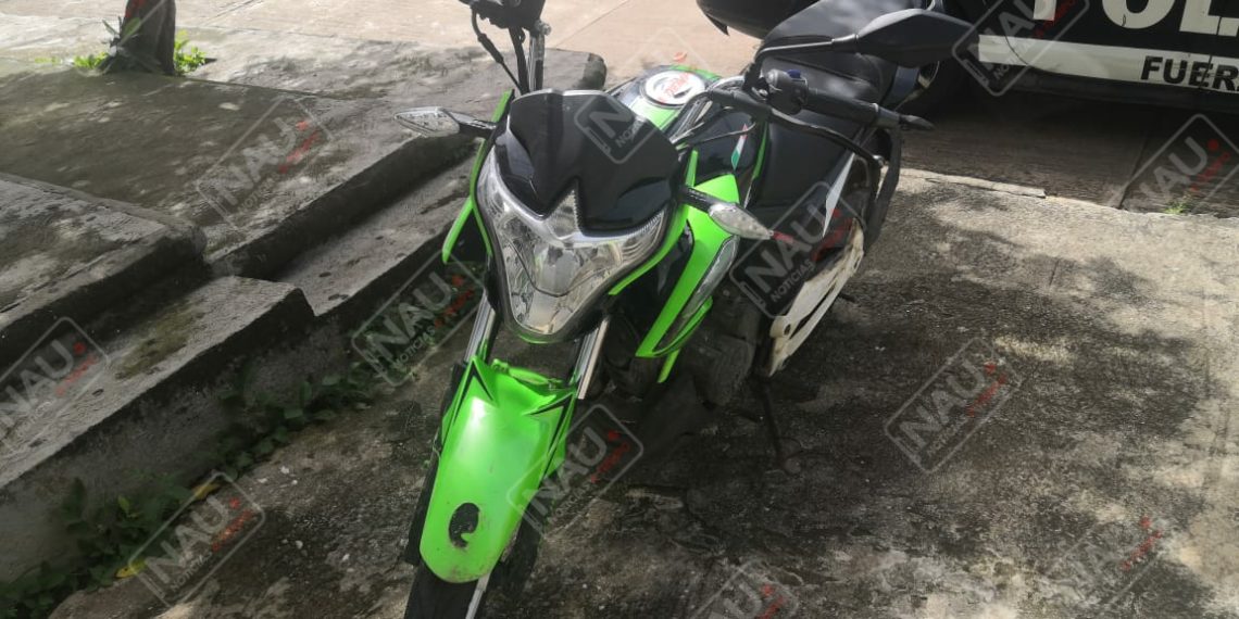 Llevaba motocicleta con reporte de robo