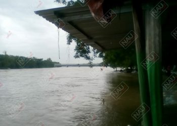 Dos casas inundadas se registraron en la comunidad del Ejido Brisa de Suchiate en la zona baja del municipio