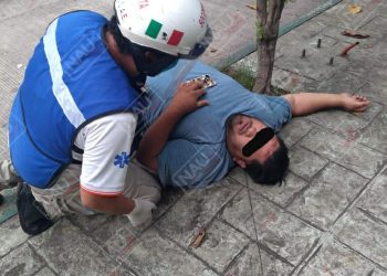 Un perro derribó a motociclista