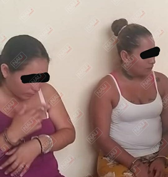 Presuntas mucas detenidas por robo con violencia