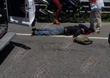 Derrapó en su motocicleta