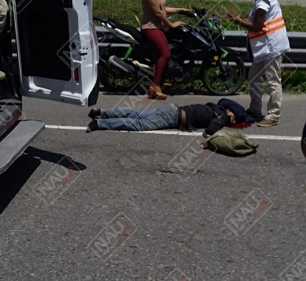 Derrapó en su motocicleta