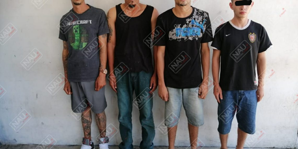 Detienen a 4 pandilleros en la colonia Los Pinos en Tapachula