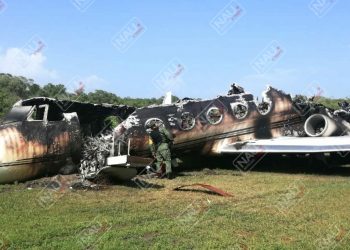 Incendian avioneta en Mapastepec