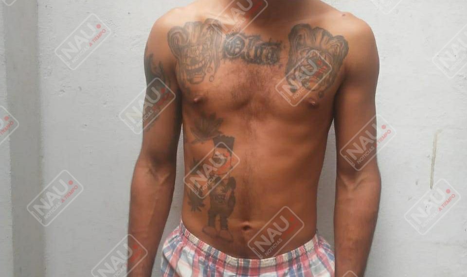 Presunto barrio 18 fue detenido con marihuana en Suchiate