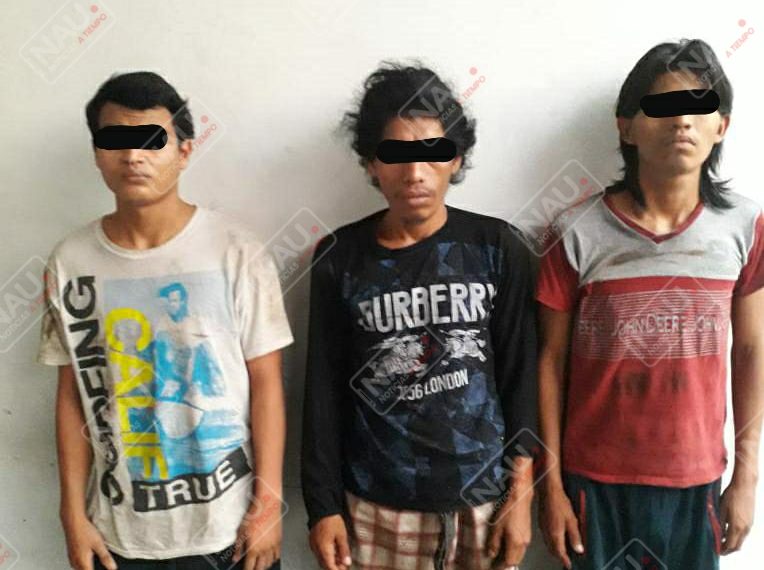 Detienen a tres personas con 15 bolsitas de marihuana