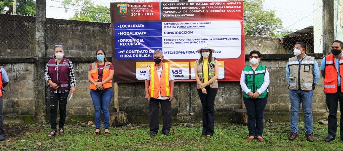 EN QUINTA SAN ANTONIO, AYUNTAMIENTO DE TAPACHULA INICIA OBRA DE PAVIMENTACIÓN MIXTA
