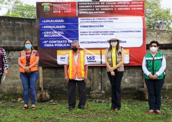 EN QUINTA SAN ANTONIO, AYUNTAMIENTO DE TAPACHULA INICIA OBRA DE PAVIMENTACIÓN MIXTA