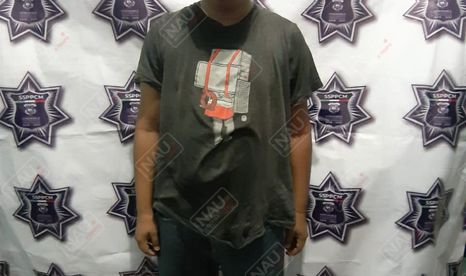 Presunto asaltante fue detenido por elementos de la policía municipal en una persecución