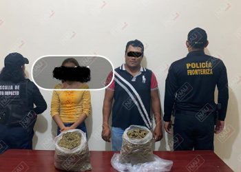 Aseguran a pareja en dos vehículos con marihuana