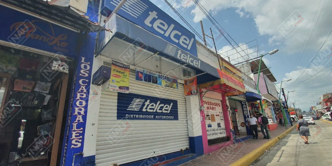 Entraron a robar a una distribuidora de Telcel en el centro de Tapachula