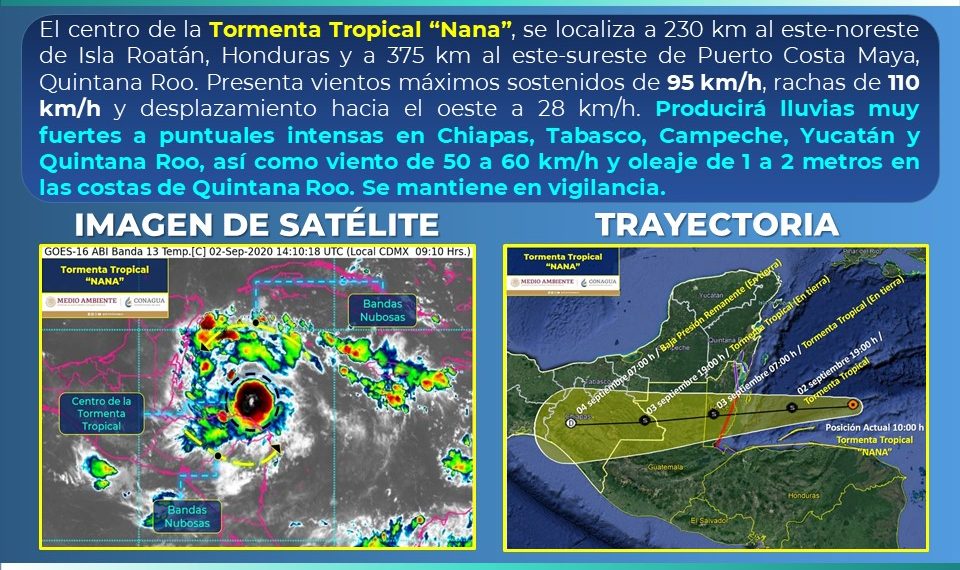 ALERTA AMARILLA POR TORMENTA “NANA”