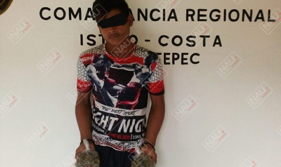 Detienen a sujeto con droga