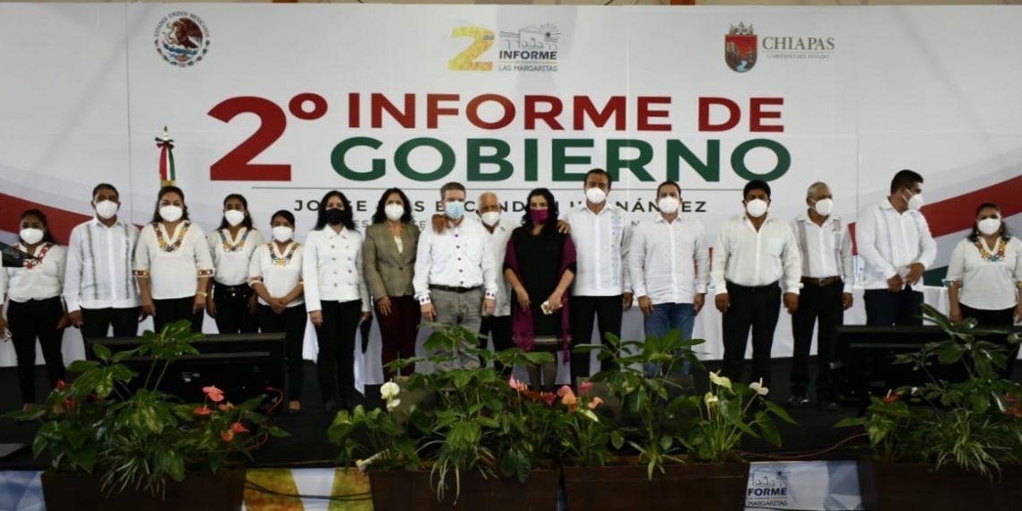 Asiste Ismael Brito a Informe de Gobierno en Las Margaritas  