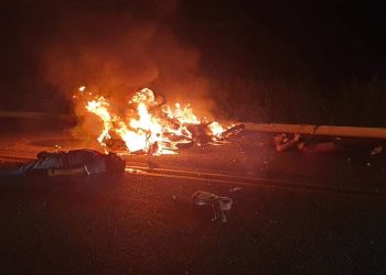 Dos muertos y un lesionado deja accidente de dos motocicletas