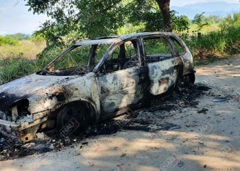 Localizan vehiculo calcinado en Mapastepec