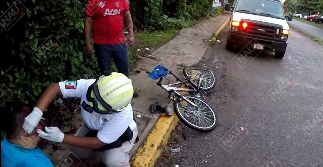 Ciclista atropellado fue atendido por PC