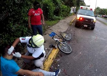 Ciclista atropellado fue atendido por PC