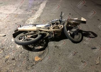 Localizan a ebrio accidentado en una motocicleta