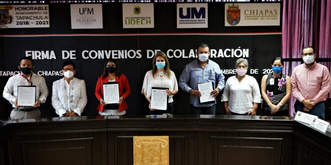 AYUNTAMIENTO DE TAPACHULA FIRMA CONVENIO DE COLABORACIÓN CON UNIVERSIDADES PRIVADAS.