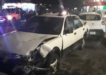 Ebrio conductor causó choque con 5 vehículos