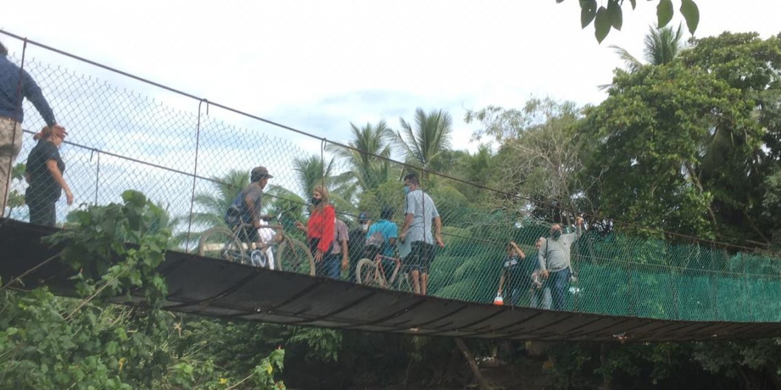 AYUNTAMIENTO DE TAPACHULA Y HABITANTES DE LA CIGÜEÑA REHABILITARÁN PUENTE COLGANTE