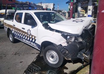 Patrulla de SPM de Tuxtla Chico provoca accidente