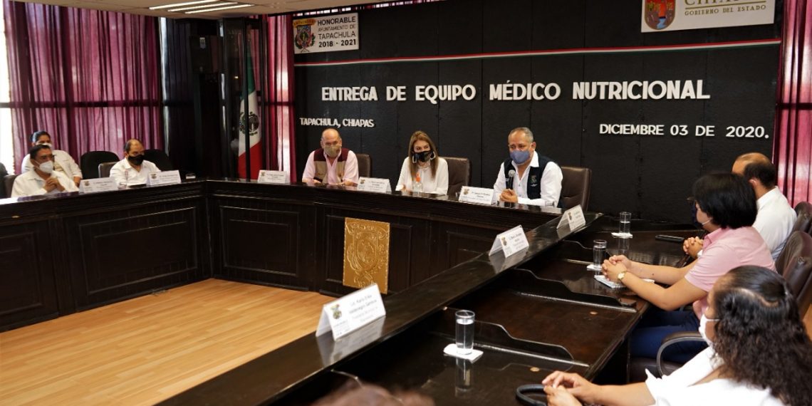 RED DE MUNICIPIOS POR LA SALUD EN EL SOCONUSCO RECIBE EQUIPOS MÉDICOS NUTRICIONALES