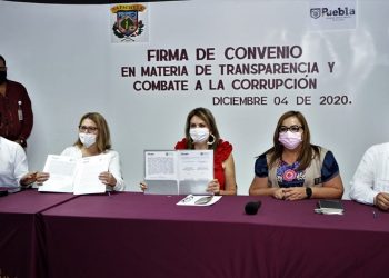 AYUNTAMIENTOS DE PUEBLA Y TAPACHULA FIRMAN CONVENIO EN MATERIA DE TRANSPARENCIA Y COMBATE A LA CORRUPCIÓN