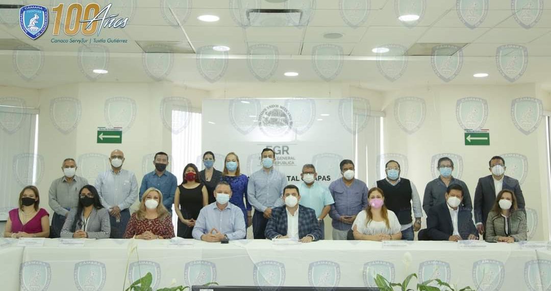 Reunión histórica entre Canaco Tuxtla y Fiscalía General de la República