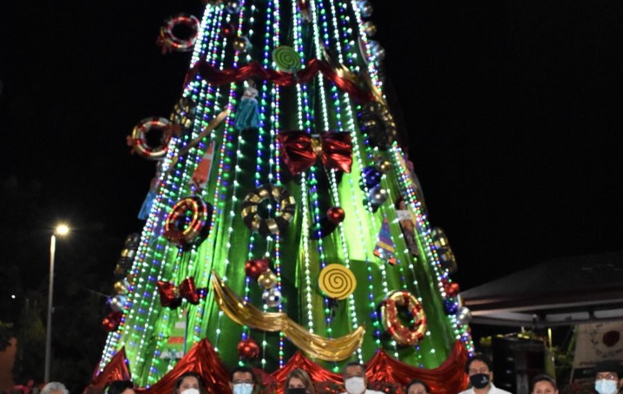 ENCIENDE AYUNTAMIENTO DE TAPACHULA EL ÁRBOL DE NAVIDAD