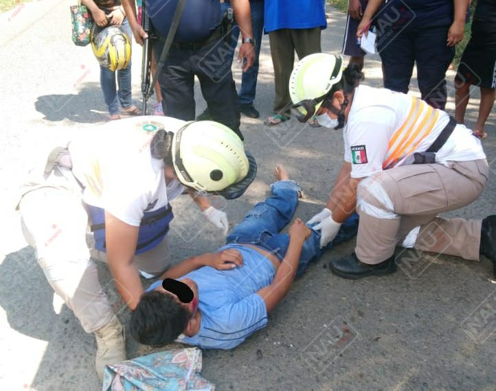 Menor lesionado al derrapar en su motocicleta