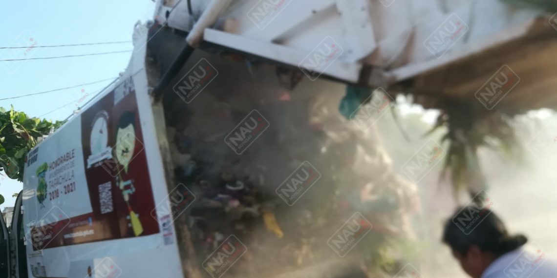 Conato de incendio en un carro de Basura del Ayuntamiento de Tapachula