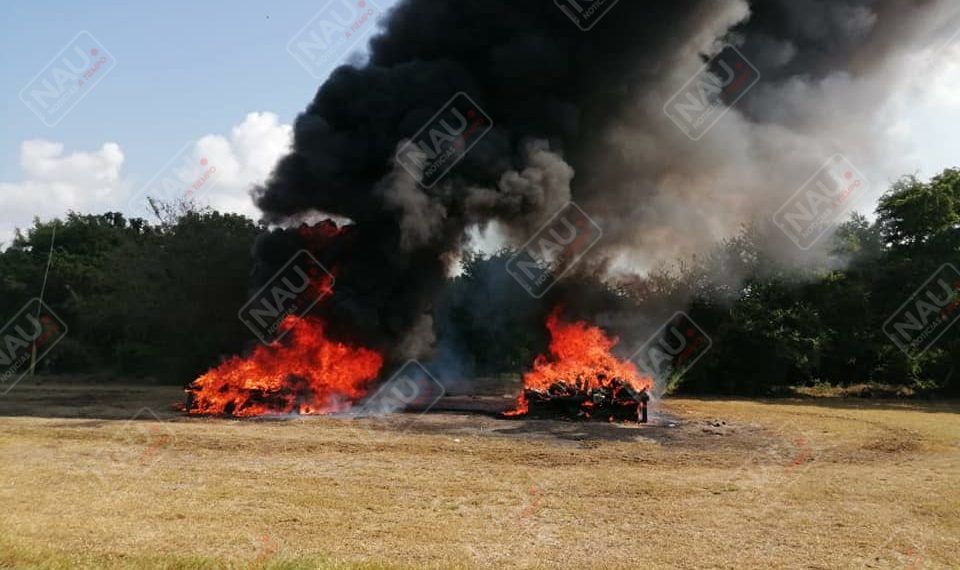 Más de tres toneladas de droga es incinerada en Puerto Chiapas