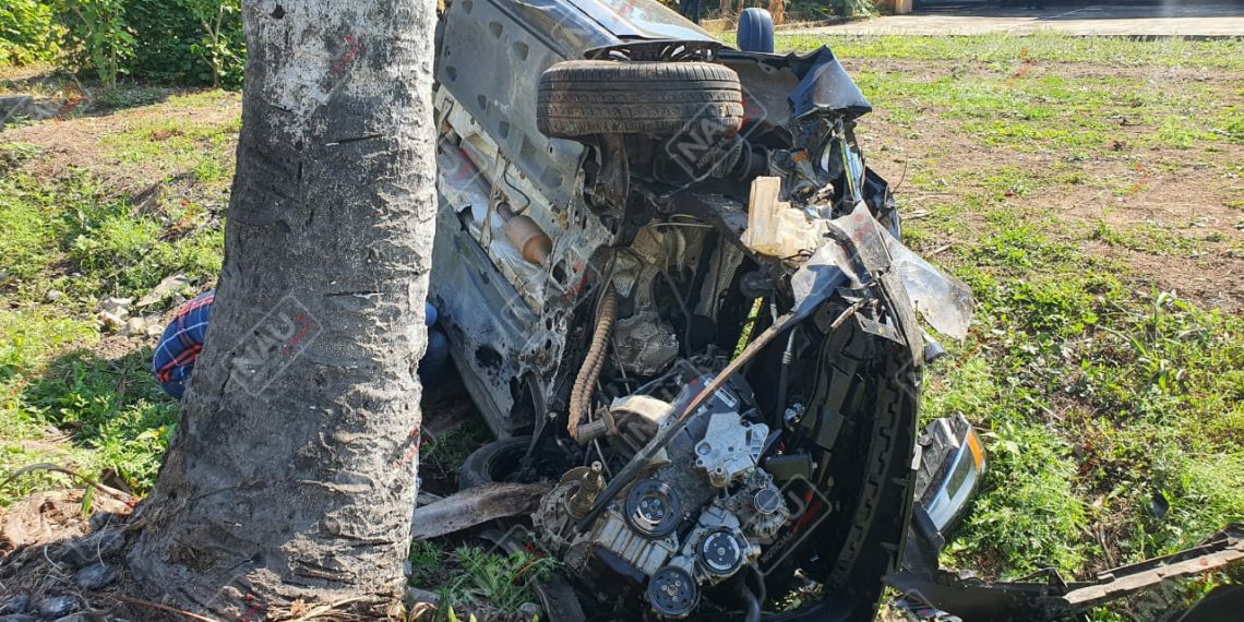 Tres lesionados deja volcadura en la Carretera Tapachula – Puerto Madero