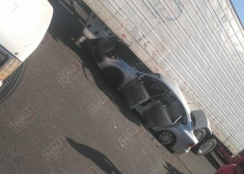 Mujer lesionada en accidente